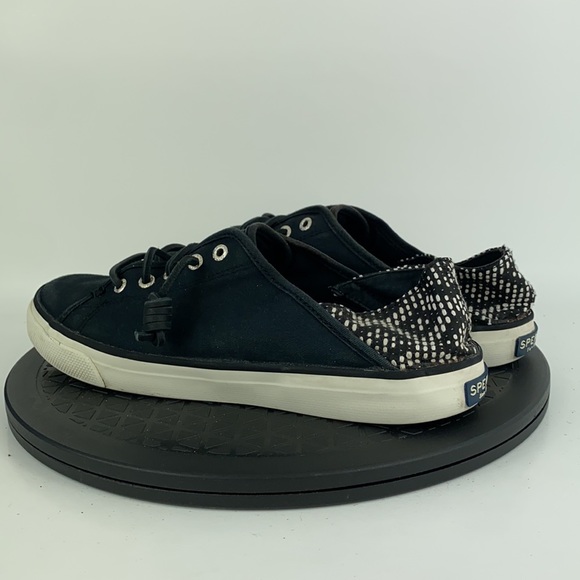 Sperry Top-Sider Seacoast Isle Black Canvas Comfort Shoes Women's Size 9 - Picture 7 of 11